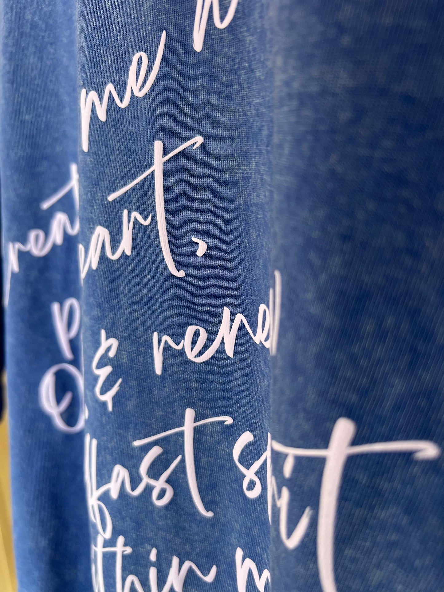 Create In Me Vintage Tee : Lilac on Blue