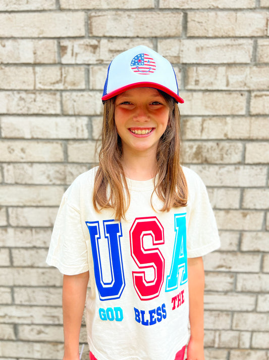 Multi Color Boxy Tee || USA or JLY