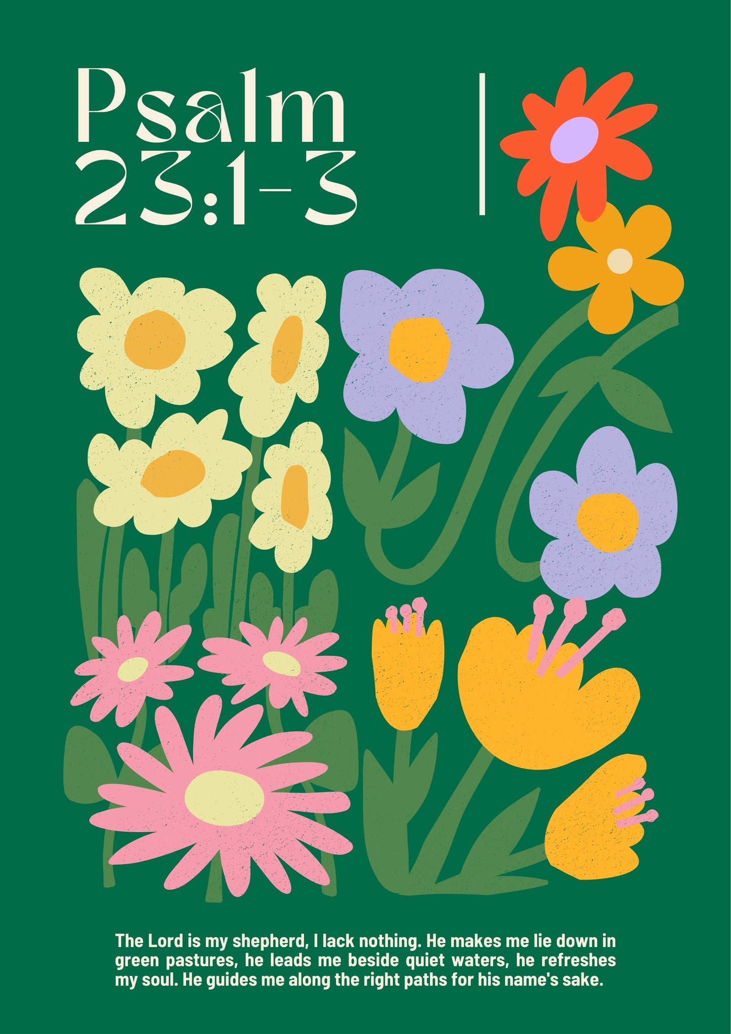 Floral Christian Wall Art - Digital Download