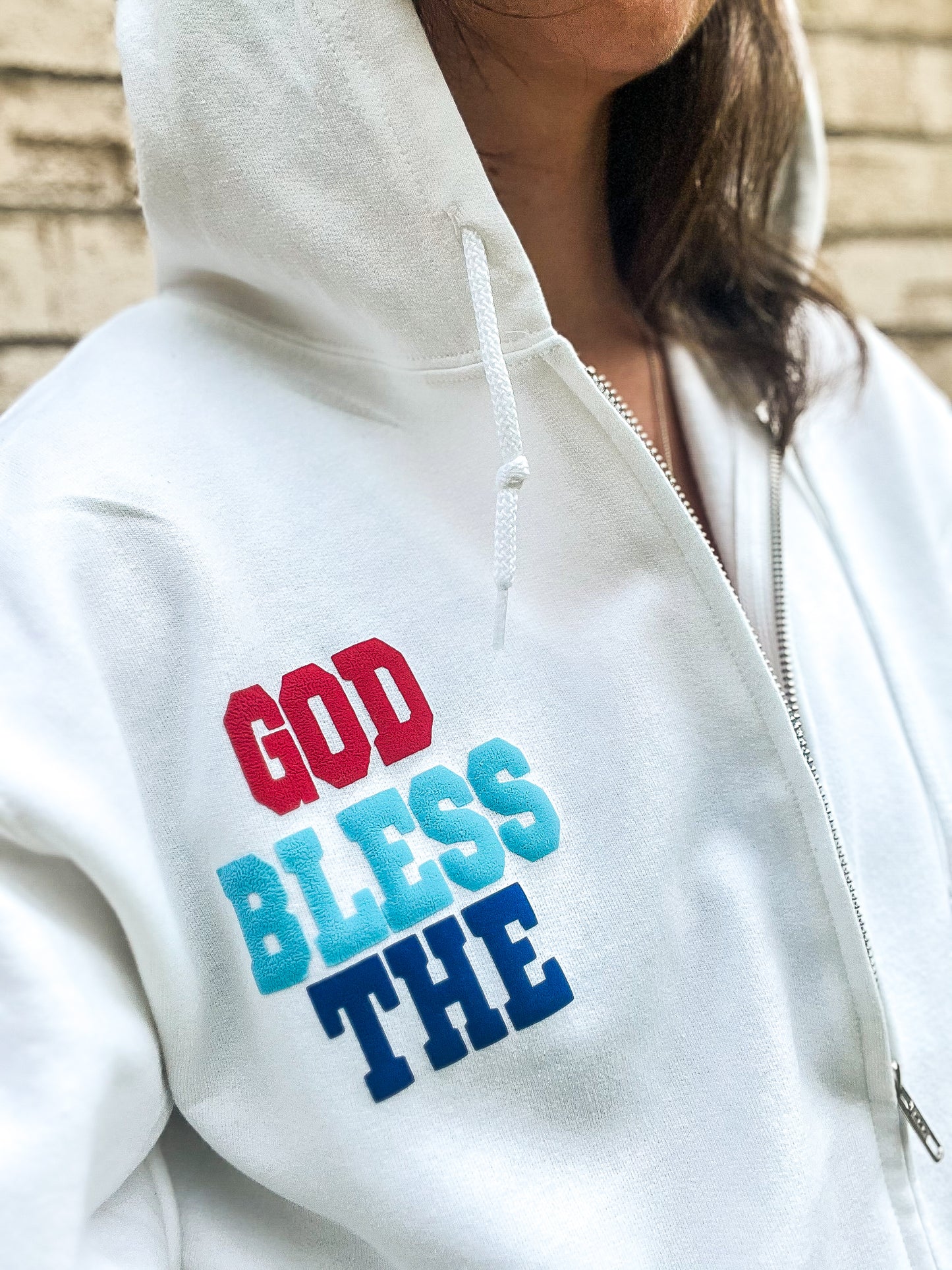 God Bless The U S A Full-Zip Hoodie