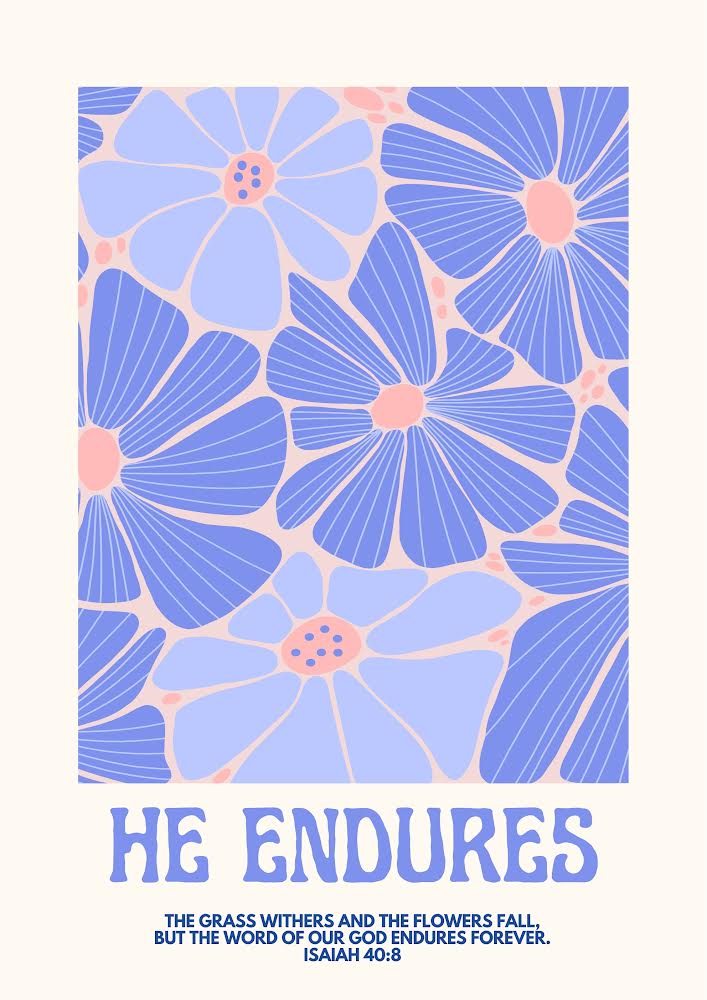 Floral Christian Wall Art - Digital Download