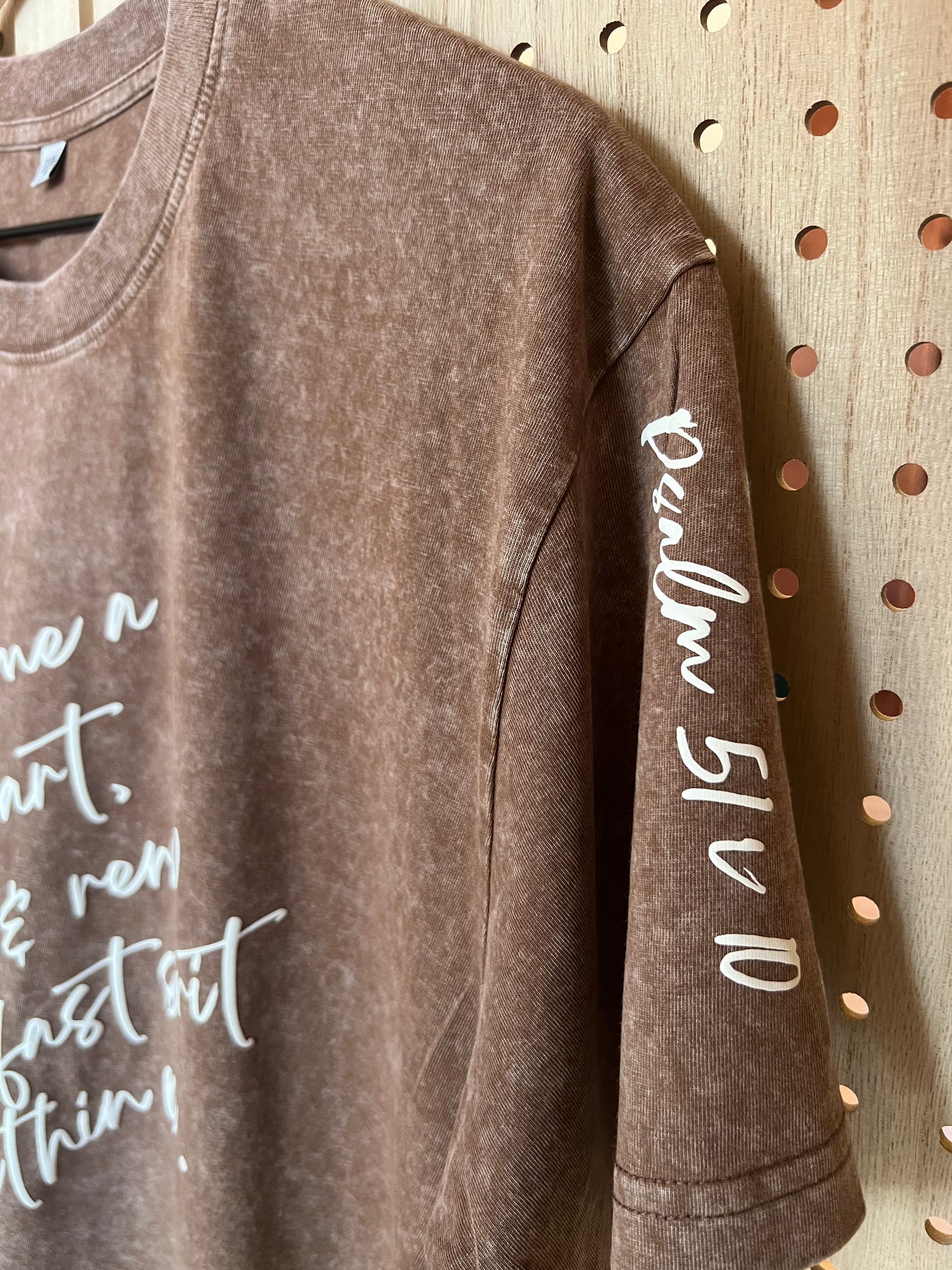 Create In Me Vintage Tee : White on Brown