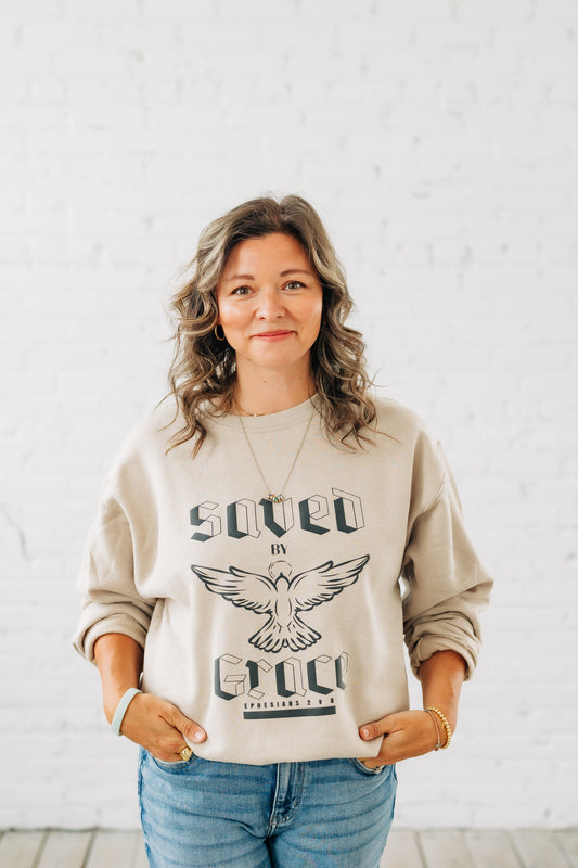 Saved By Grace DOVE Crewneck