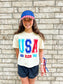 Multi Color Boxy Tee || USA or JLY