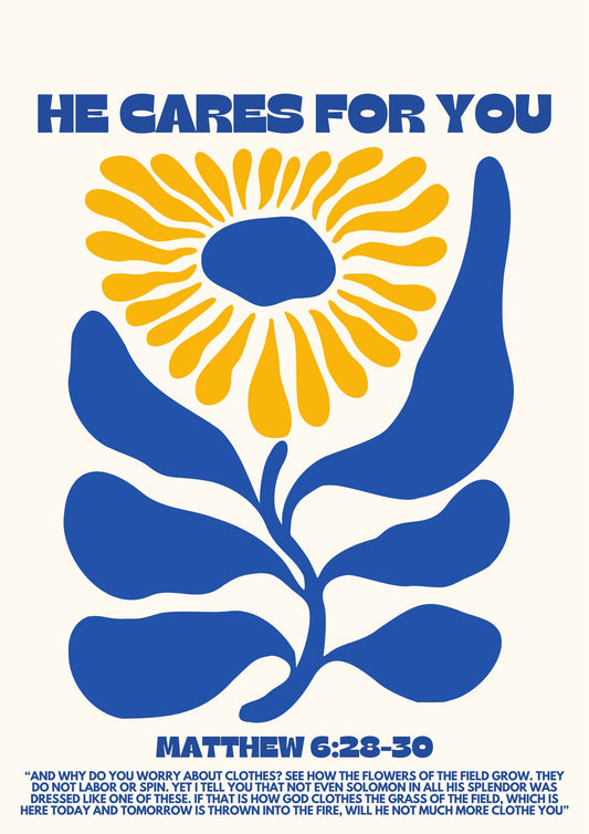 Floral Christian Wall Art - Digital Download