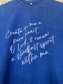 Create In Me Vintage Tee : Lilac on Blue