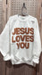Jesus Loves You Crew White