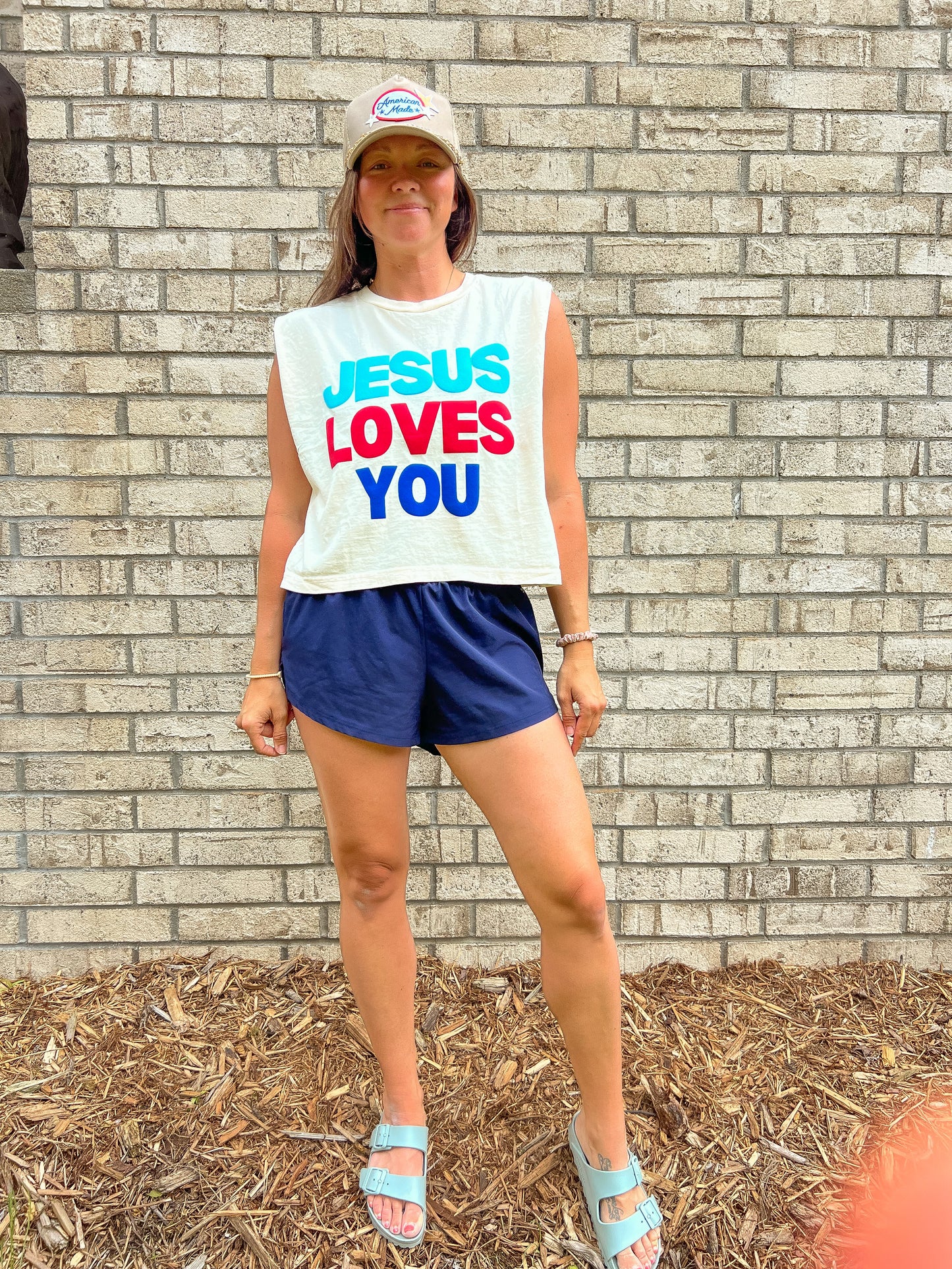 Multi Color Boxy Tee || USA or JLY