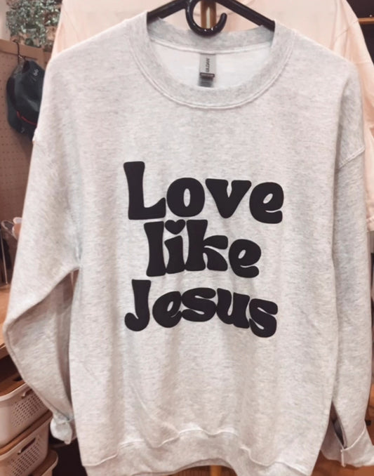 Love Like Jesus  Ash Grey with Black Puff