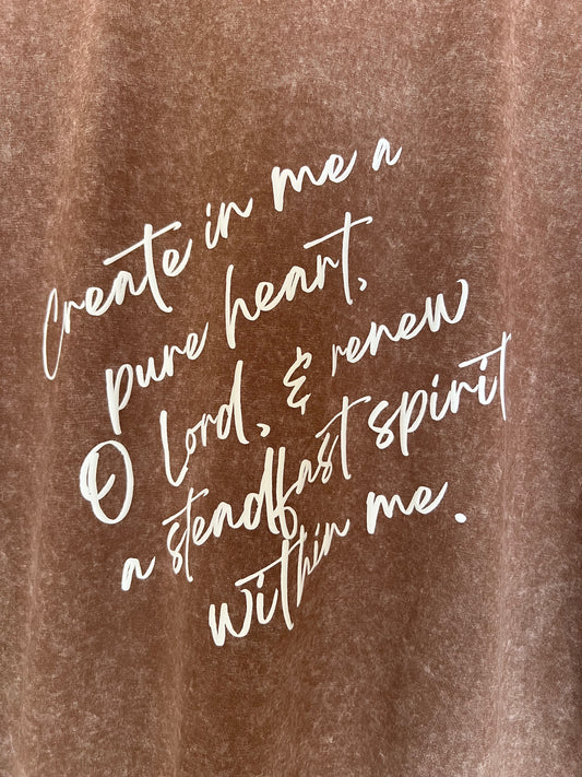 Create In Me Vintage Tee : White on Brown